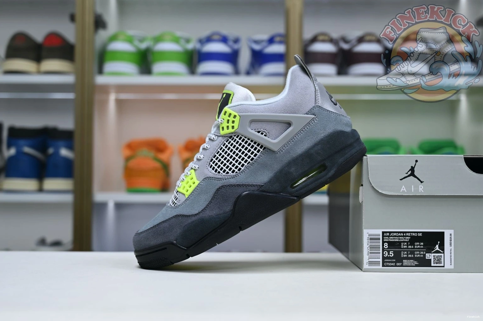 Jordan Jordan se'95neon 4 retro Air 0828